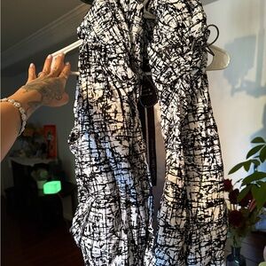 Calvin Klein Black and White Patterned Jacket